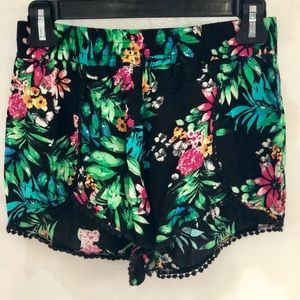 Floral High Waisted Shorts